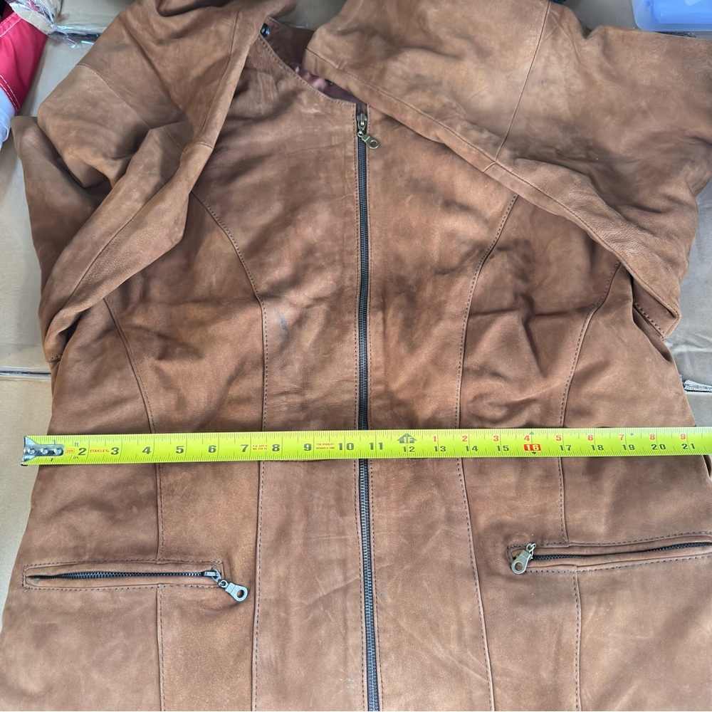 Y2K Vintage Brown Suede women’s Jacket size M - Picture 12 of 14